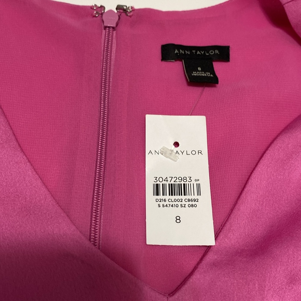 Ann Taylor Pleated V Neck Dress - Picture 8 of 15